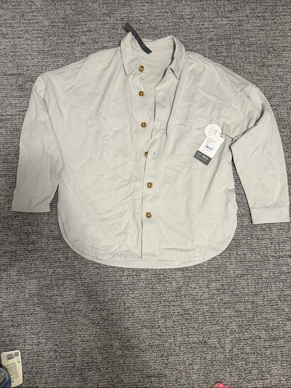 Vuori Mackenzie Shirt Jacket in Salt Neutral